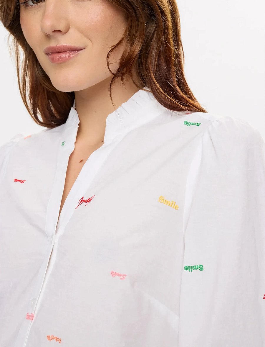 Nümph - NUJOYA SHIRT - langärmlige hemden - bright white - 5