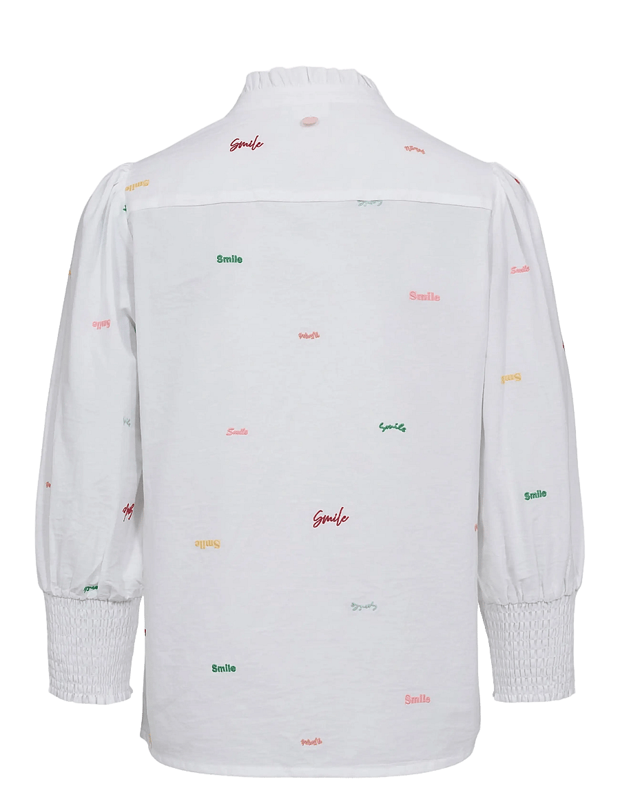 Nümph - NUJOYA SHIRT - langärmlige hemden - bright white - 2