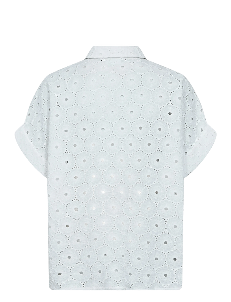 Nümph - NUPALMA SLEEVELESS SHIRT - lühikeste varrukatega särgid - bright white - 2