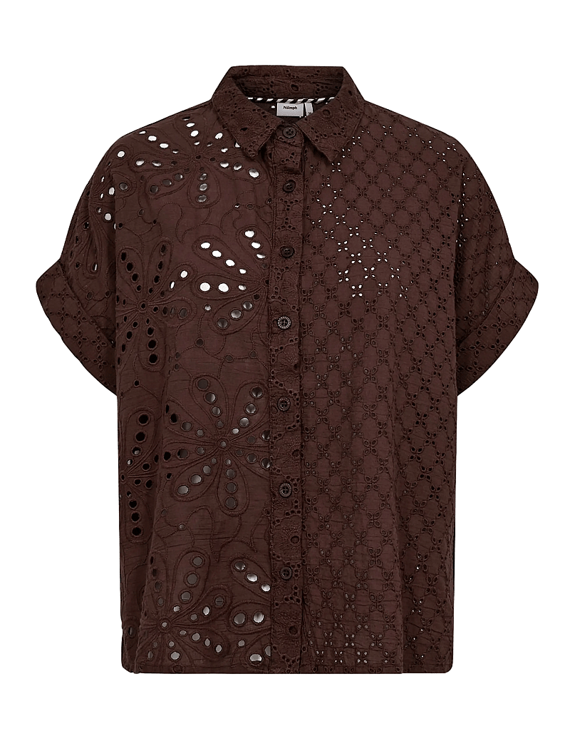 Nümph - NUPALMA SLEEVELESS SHIRT - short-sleeved shirts - chicory coffee - 1