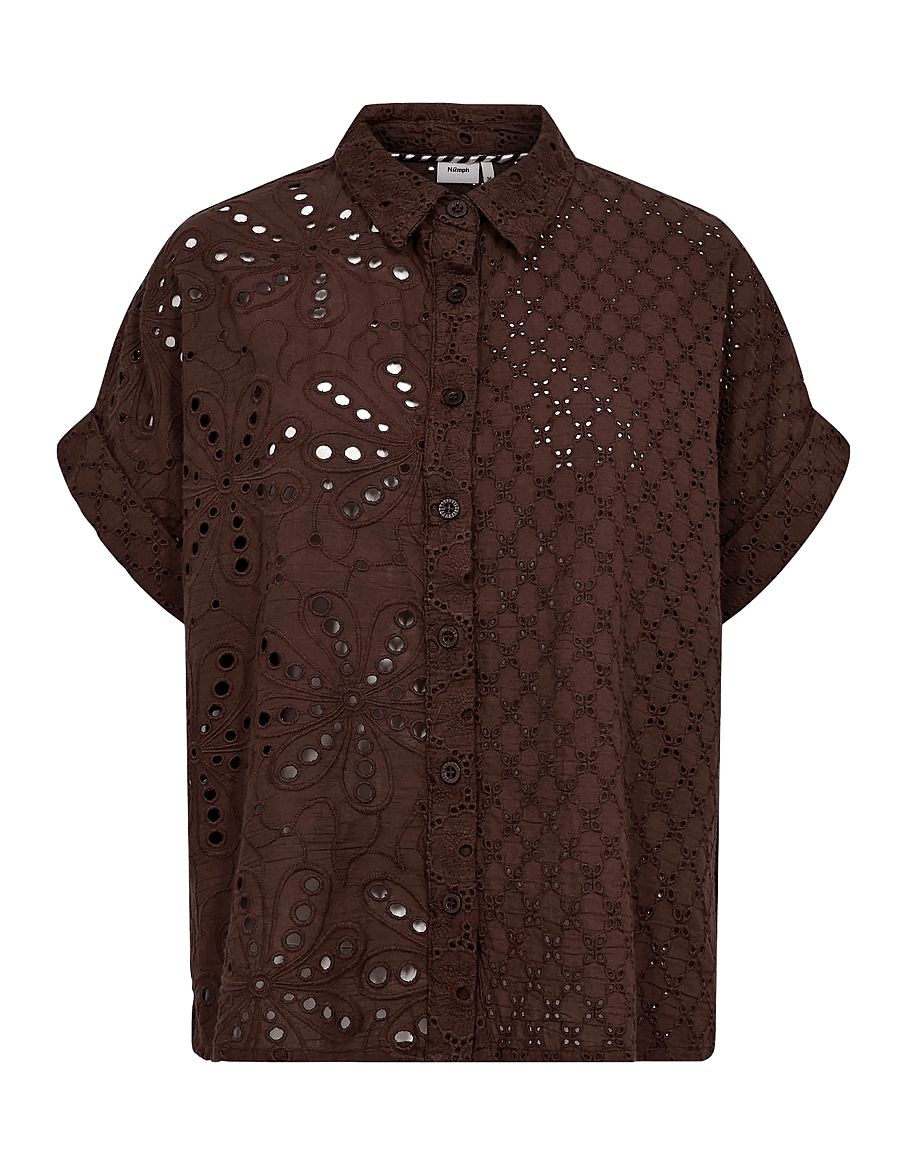 Nümph - NUPALMA SLEEVELESS SHIRT - kortærmede skjorter - chicory coffee - 1