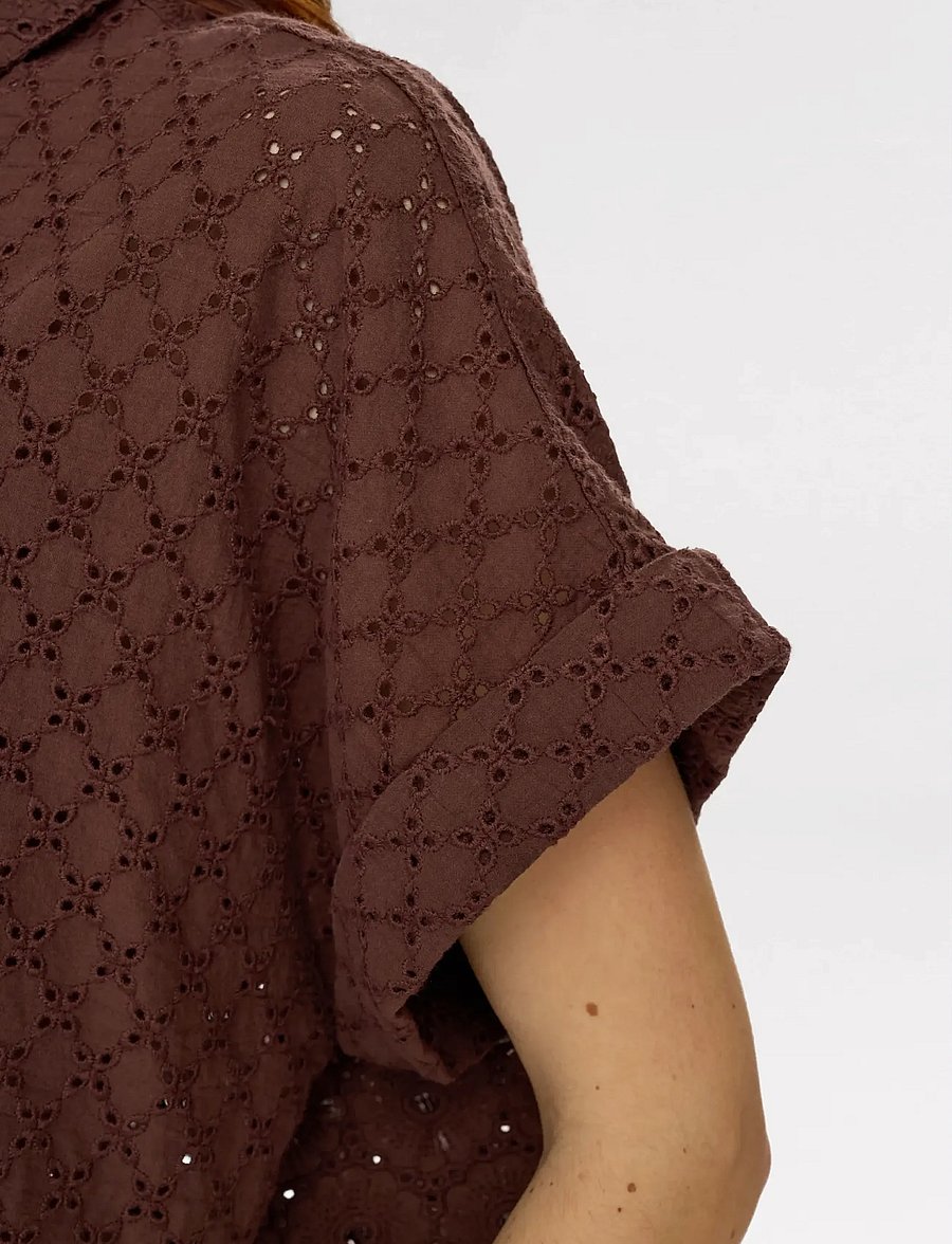 Nümph - NUPALMA SLEEVELESS SHIRT - kortærmede skjorter - chicory coffee - 5