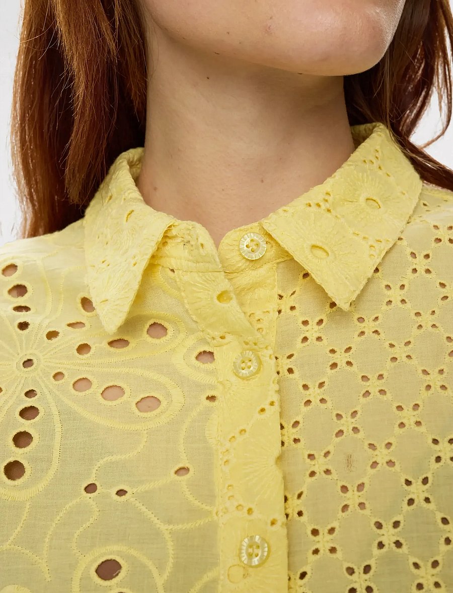 Nümph - NUPALMA SLEEVELESS SHIRT - kurzärmlige hemden - popcorn - 3