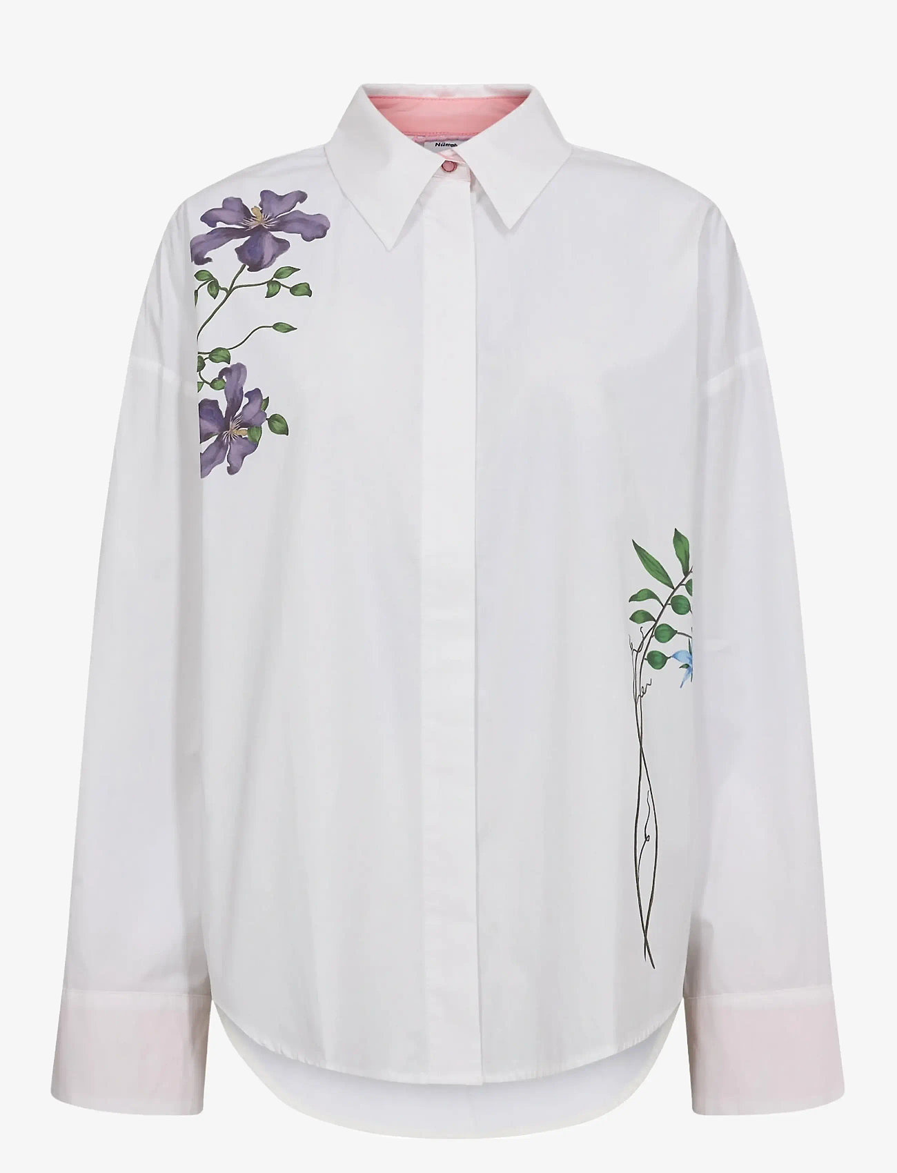 Nümph - NUFLORY SHIRT - pikkade varrukatega särgid - bright white - 1