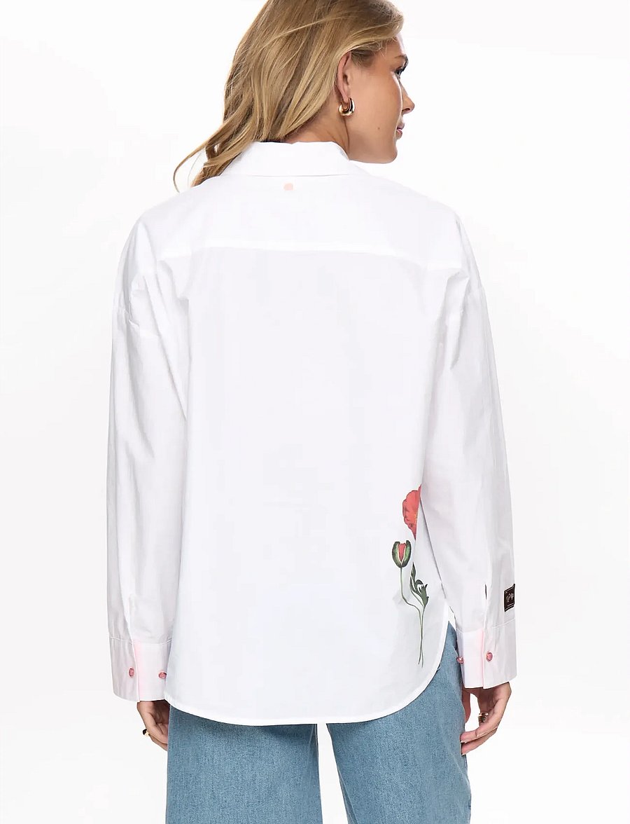 Nümph - NUFLORY SHIRT - langärmlige hemden - bright white - 3