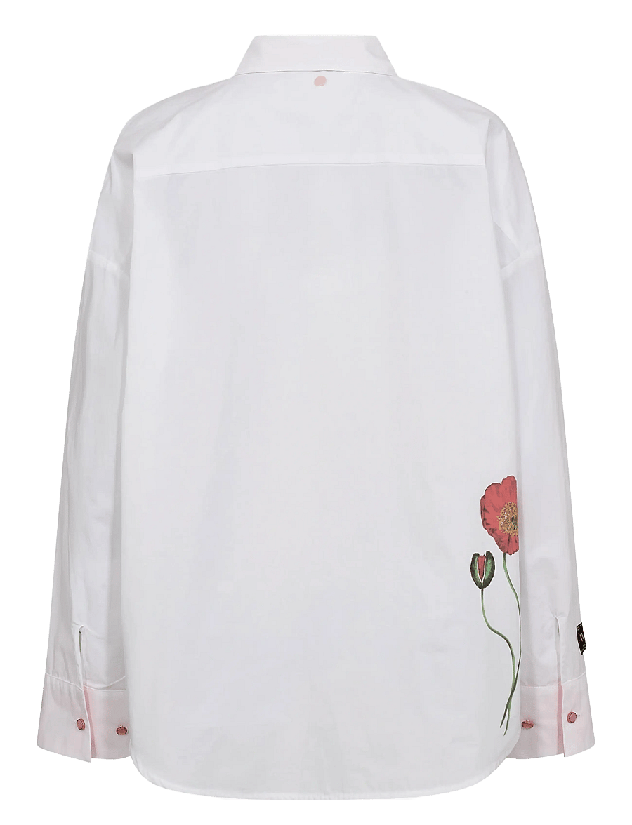 Nümph - NUFLORY SHIRT - langärmlige hemden - bright white - 2
