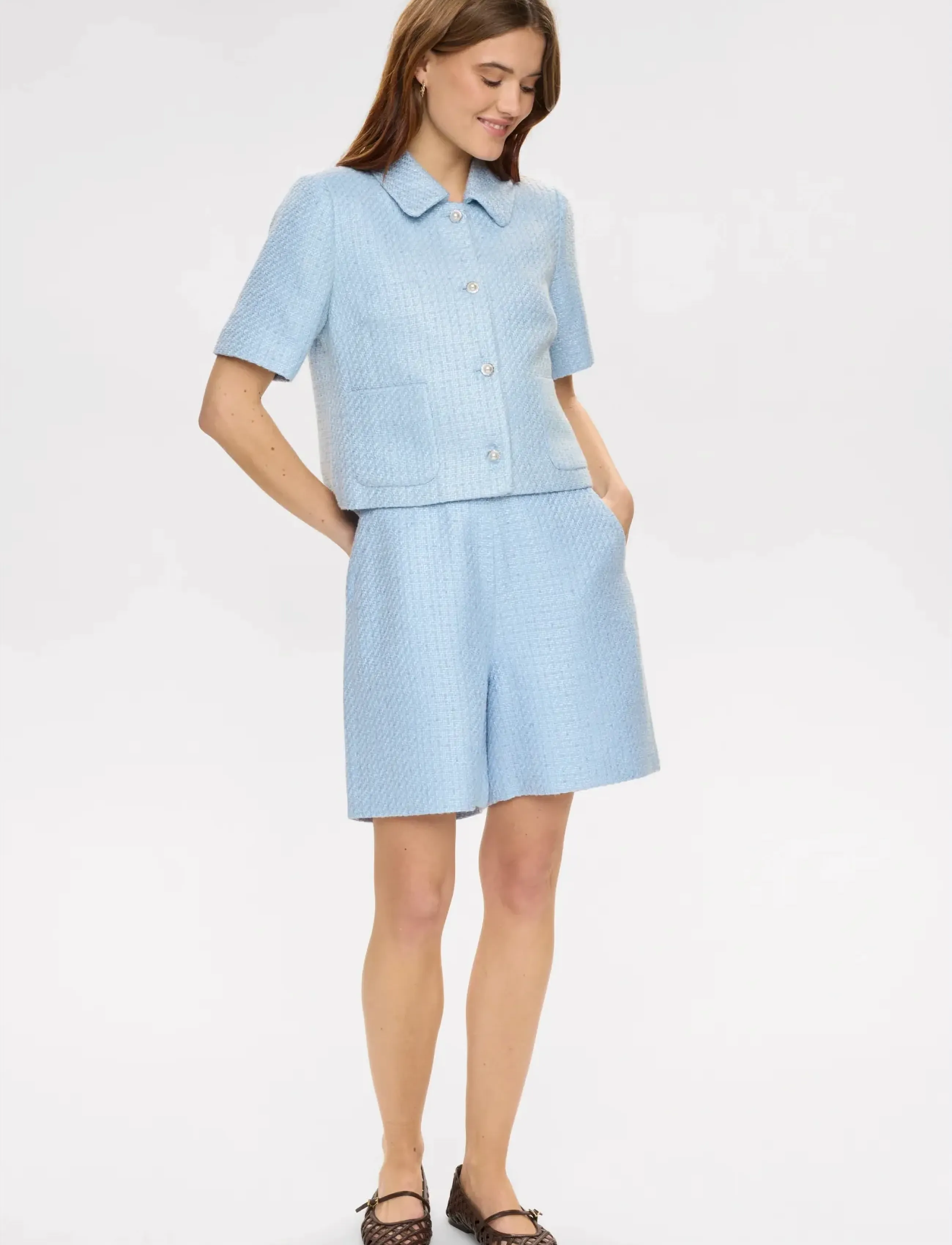 Nümph Nushana Shorts, 38, Blue, Shorts > Afslappede Shorts, Dame