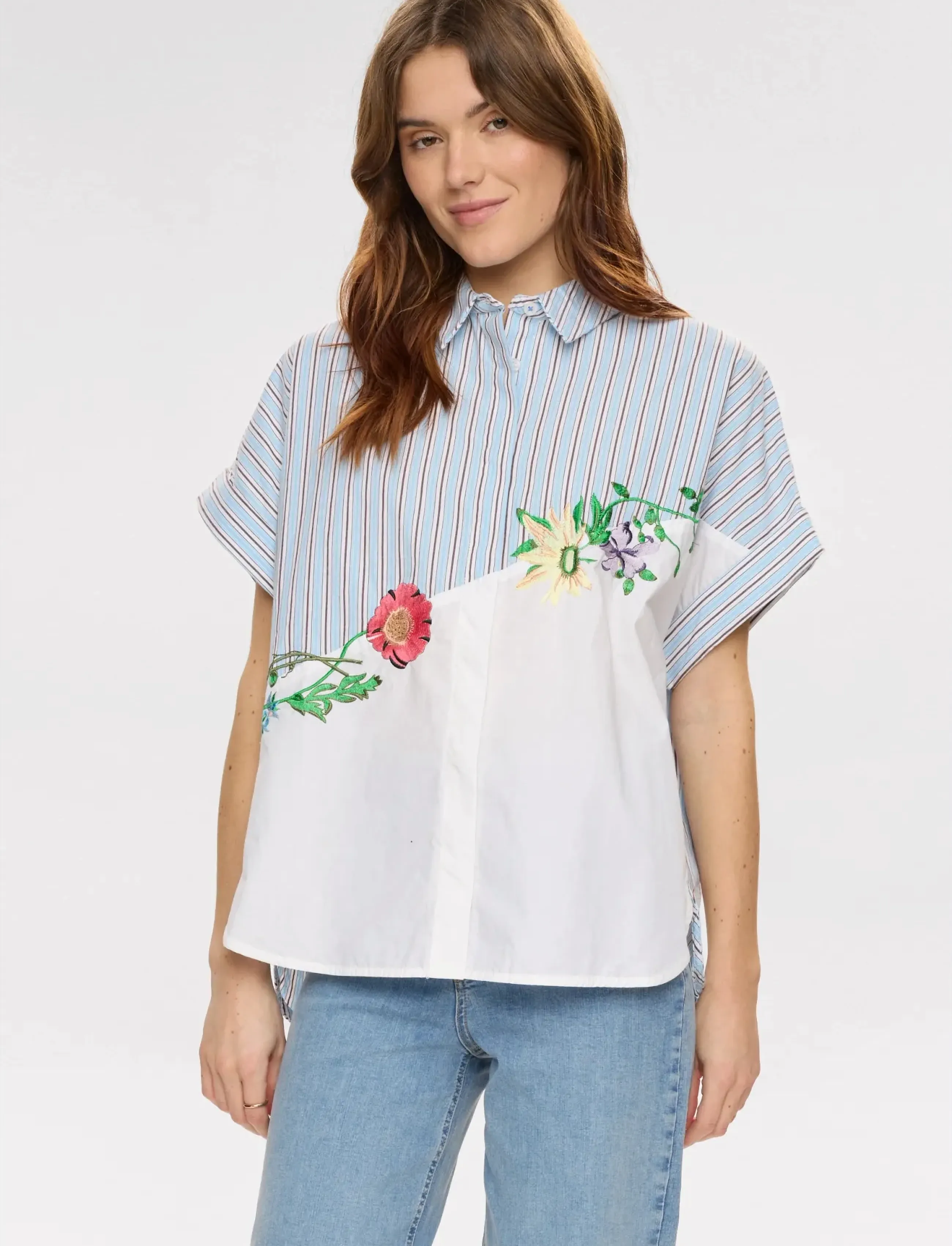 Nümph NUFLORINDA SLEEVELESS SHIRT - Skjorter - AIRY BLUE / blue