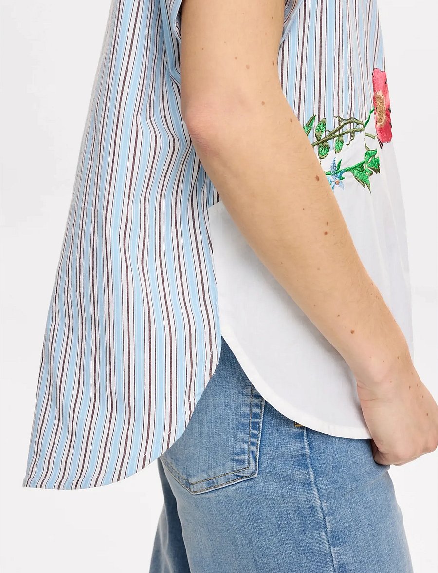 Nümph - NUFLORINDA SLEEVELESS SHIRT - kurzärmlige hemden - airy blue - 5