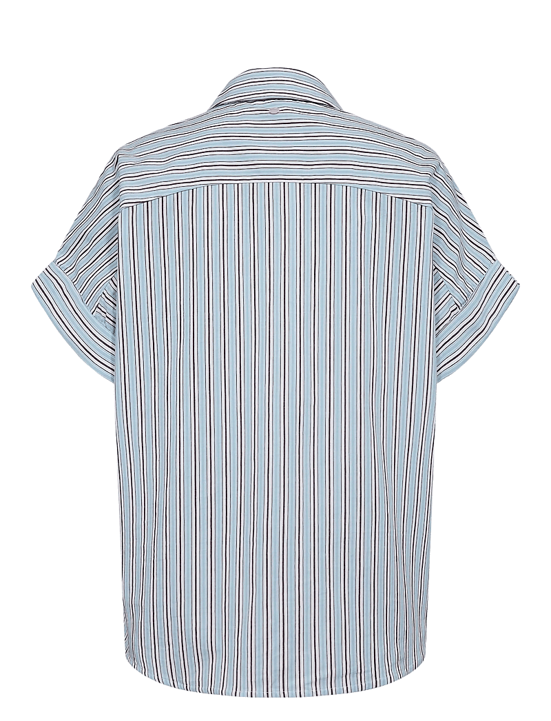 Nümph - NUFLORINDA SLEEVELESS SHIRT - kortärmade skjortor - airy blue - 2