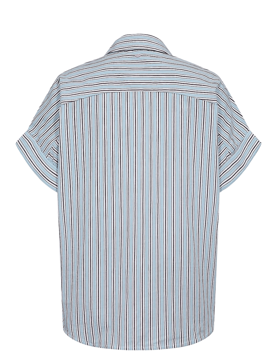 Nümph - NUFLORINDA SLEEVELESS SHIRT - kurzärmlige hemden - airy blue - 2