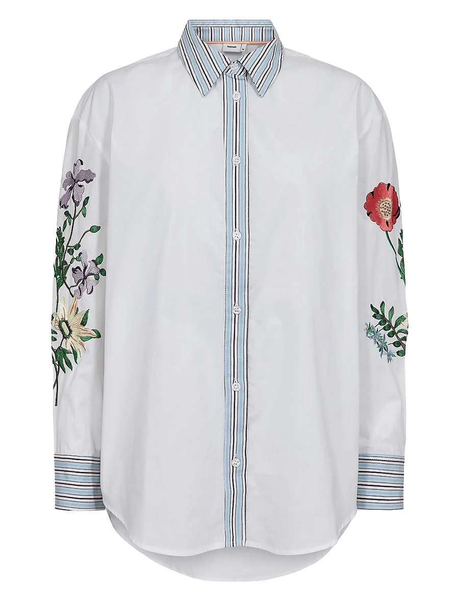 Nümph - NUFLORINDA SHIRT - langærmede skjorter - bright white - 0