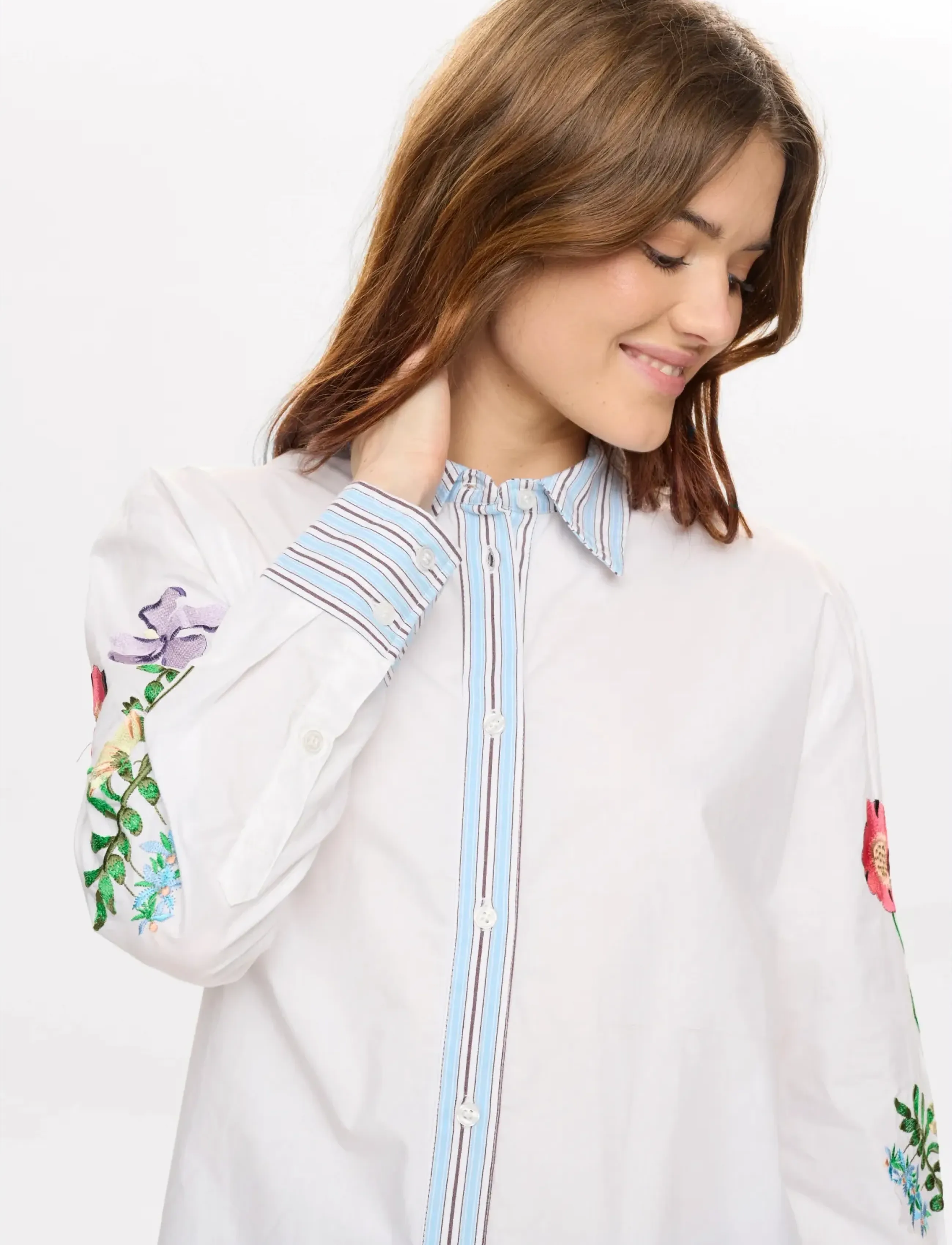 Nümph - NUFLORINDA SHIRT - langärmlige hemden - bright white - 2