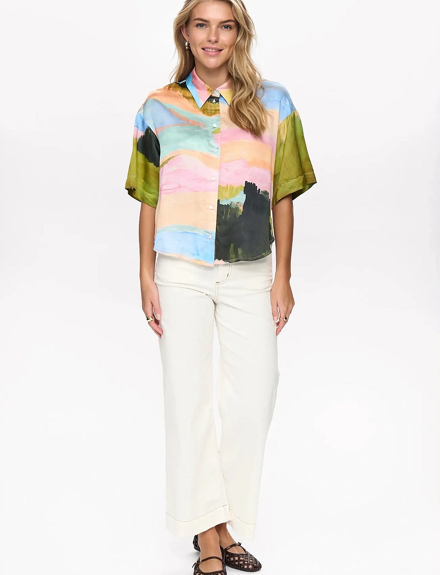 Nümph - NUMEADOW SHIRT - kurzärmlige hemden - peony - 4