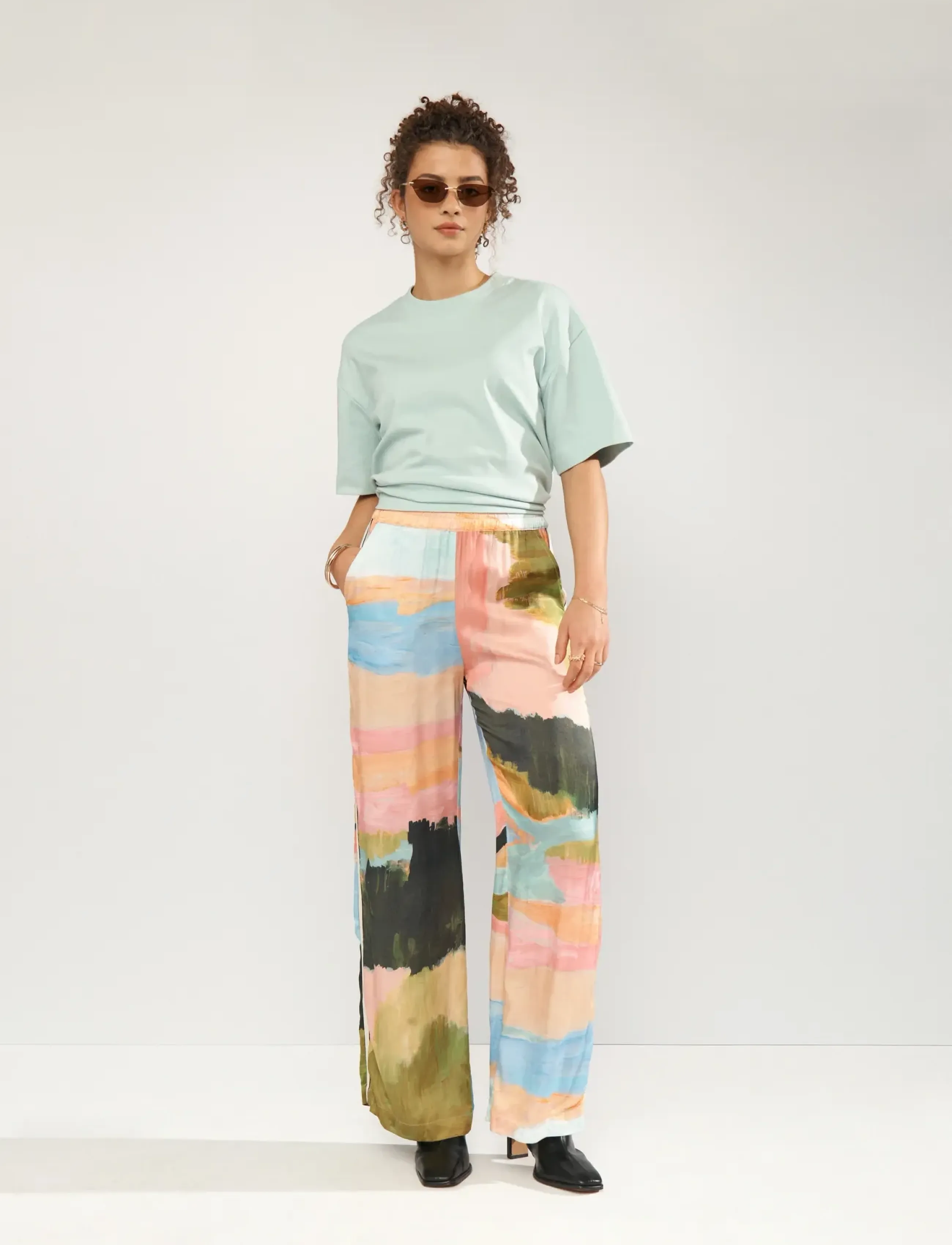 Nümph - NUMEADOW PANTS - hosen mit weitem bein - peony - 2