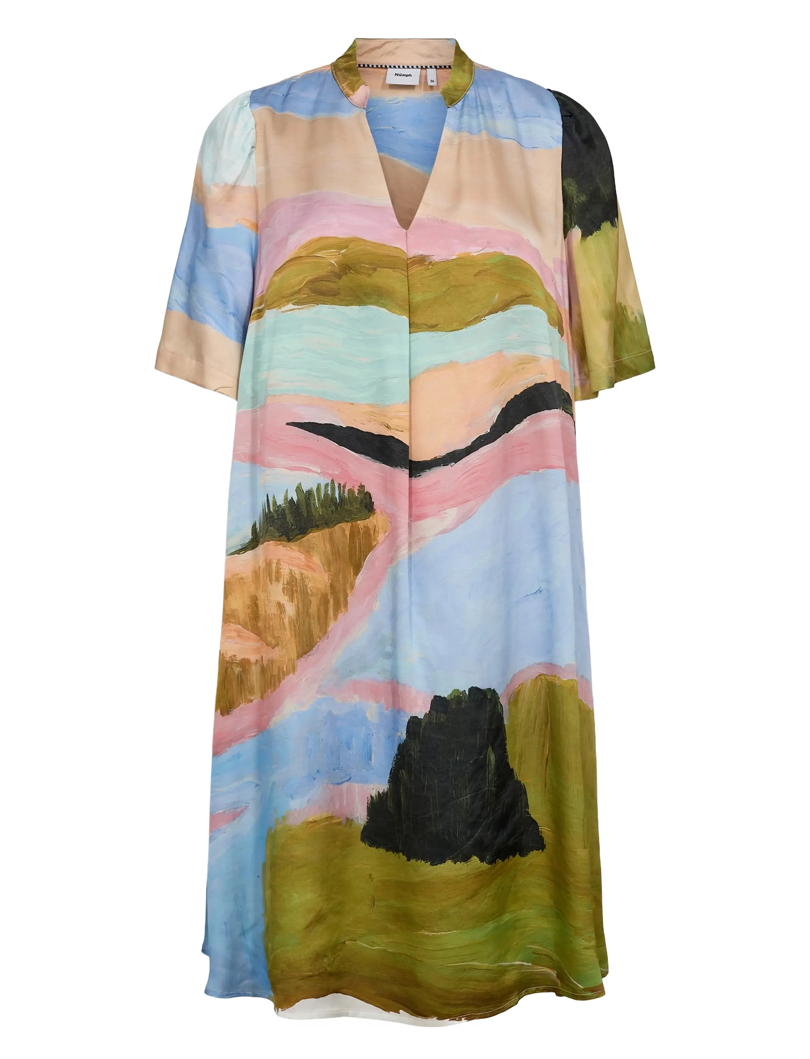 Nümph NUMEADOW V-NECK DRESS - Tøj - PEONY / multi