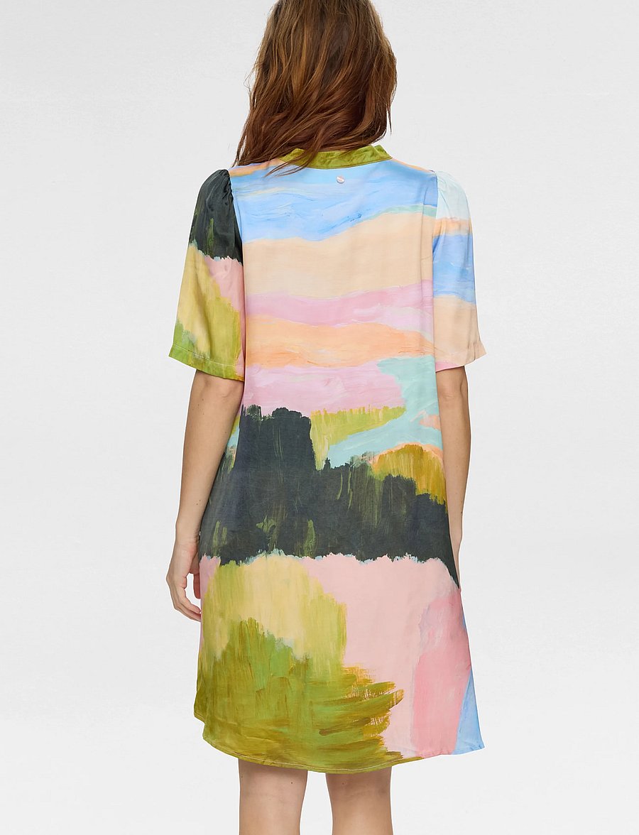 Nümph - NUMEADOW V-NECK DRESS - sommerkleider - peony - 4