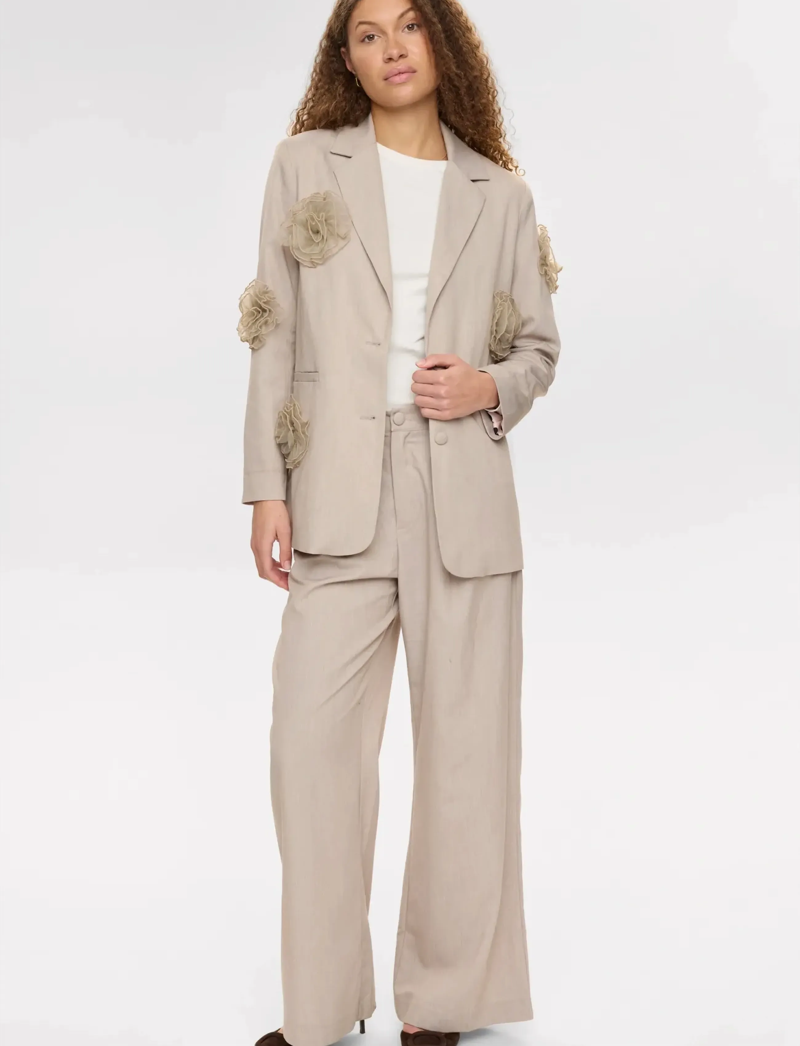 Nümph Nufloria Blazer, 42, Grey, Blazere > Enkeltradede Blazere, Dame