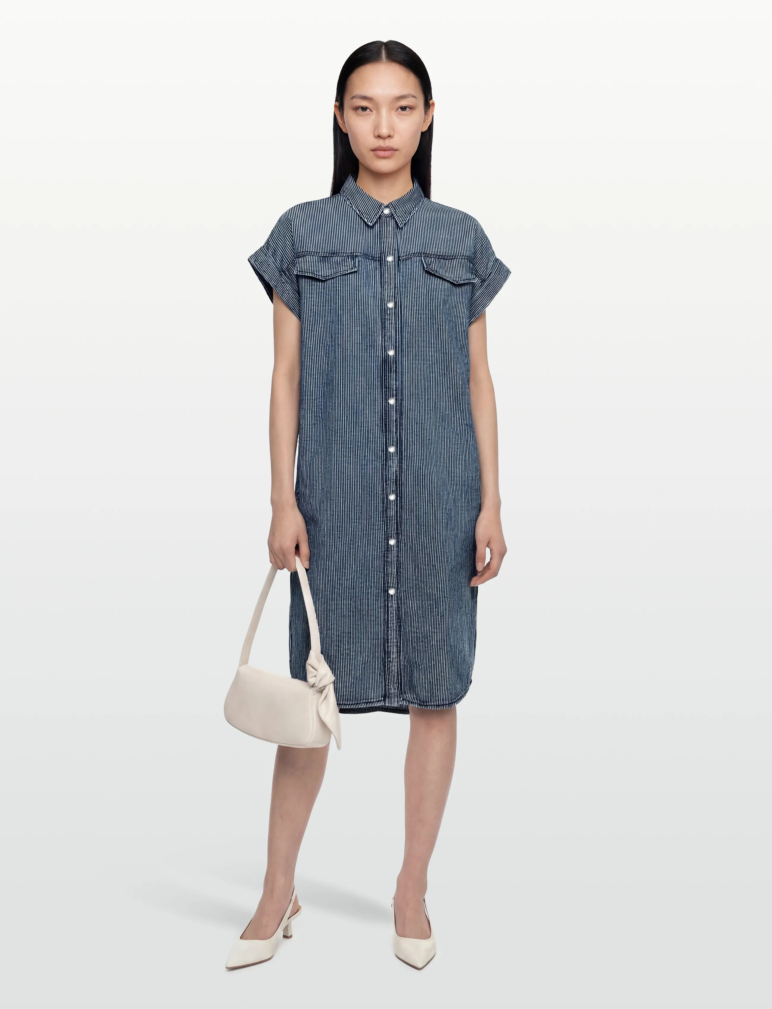 Nümph Nuerina Shirt Dress, 40, Dresses, Weiß - Frauen