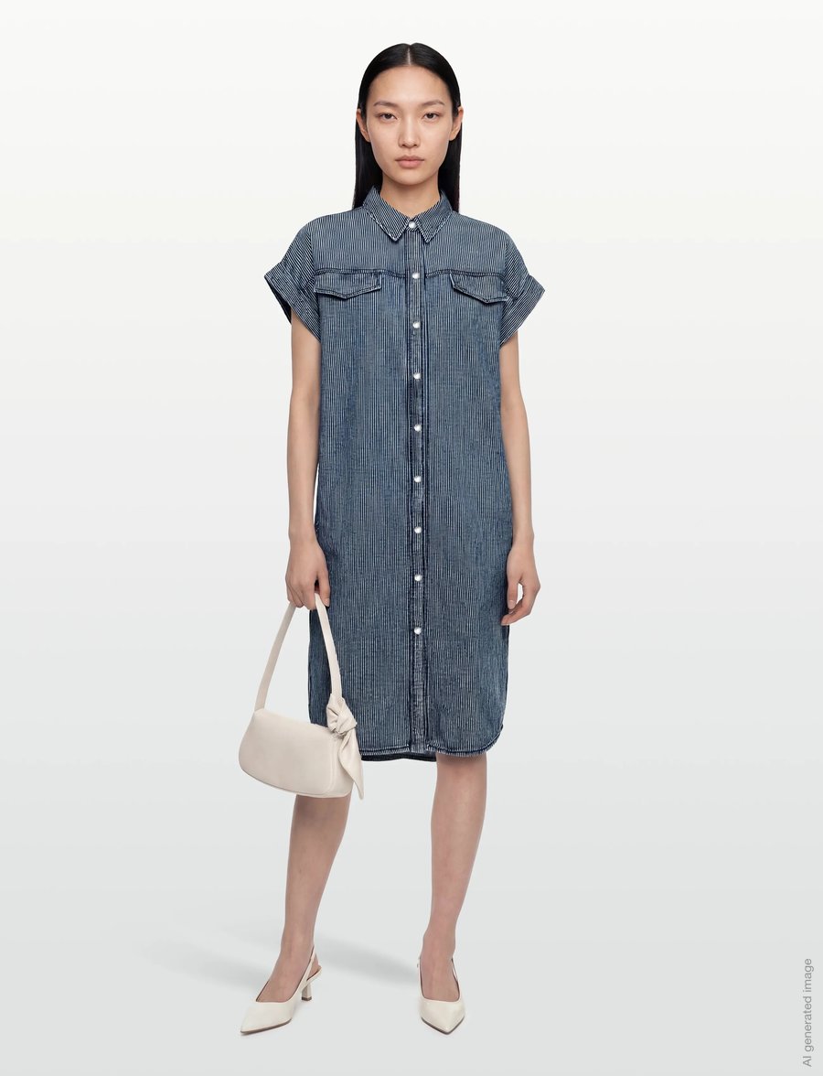 Nümph - NUERINA SHIRT DRESS - shirt dresses - medium blue denim - 0