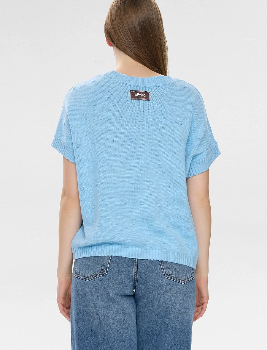 Nümph - NULISANA PULLOVER - kampsunid - airy blue - 3