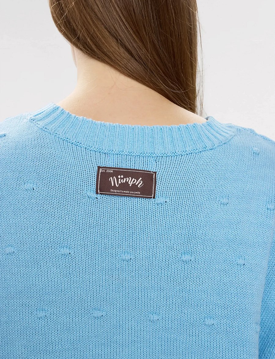 Nümph - NULISANA PULLOVER - kampsunid - airy blue - 5