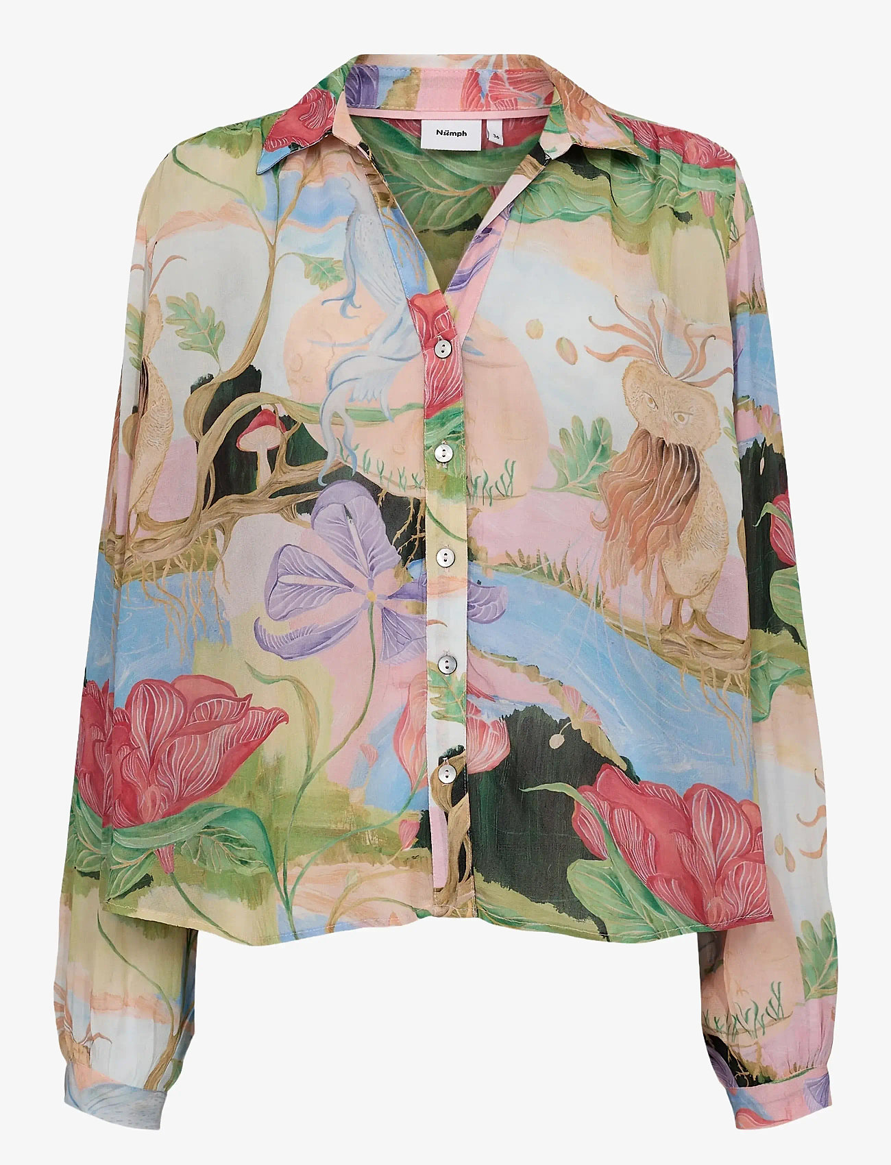 Nümph - NUSHAILYN SHIRT - langärmlige hemden - airy blue - 1