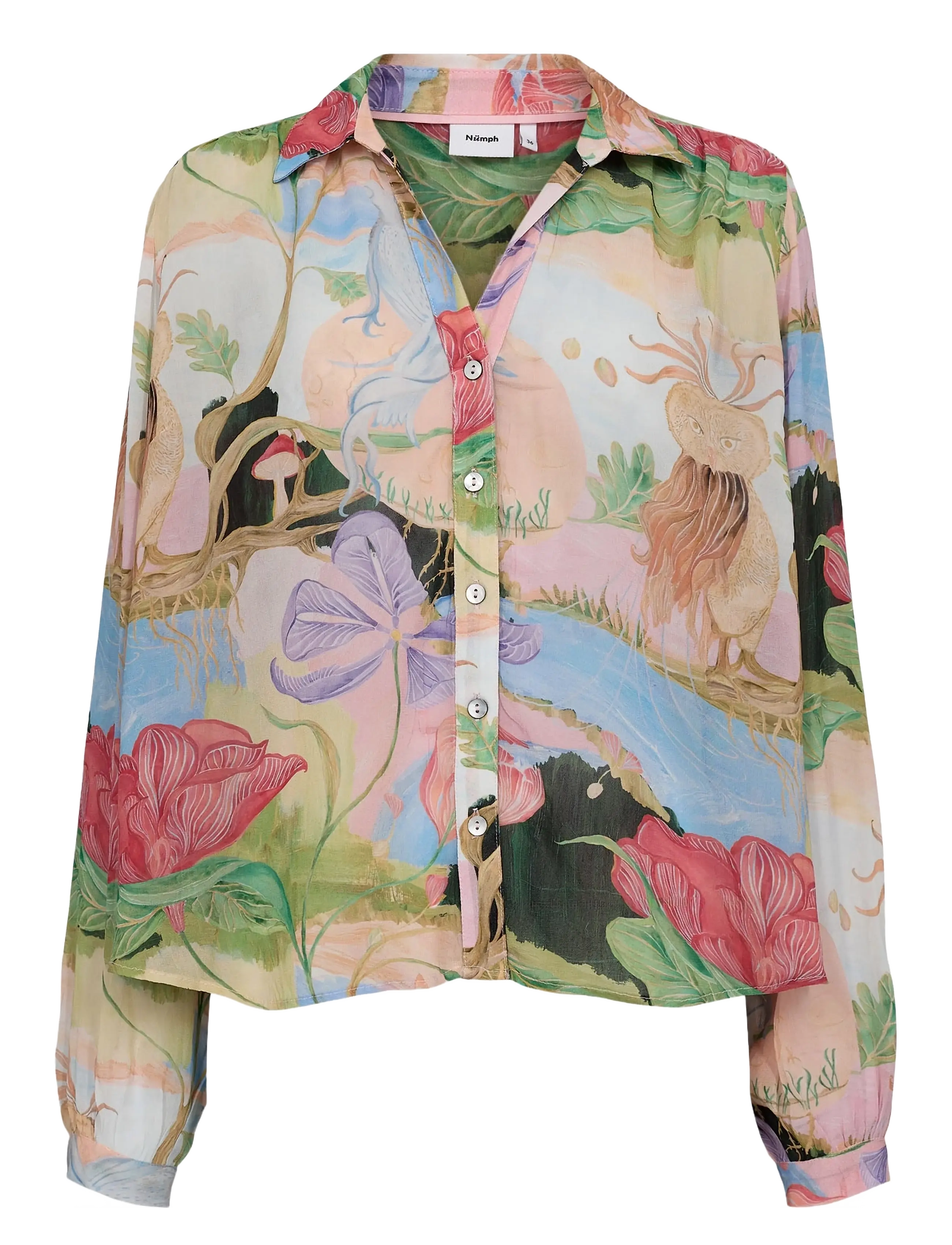 Nümph NUSHAILYN SHIRT - Nyheder - AIRY BLUE / multi
