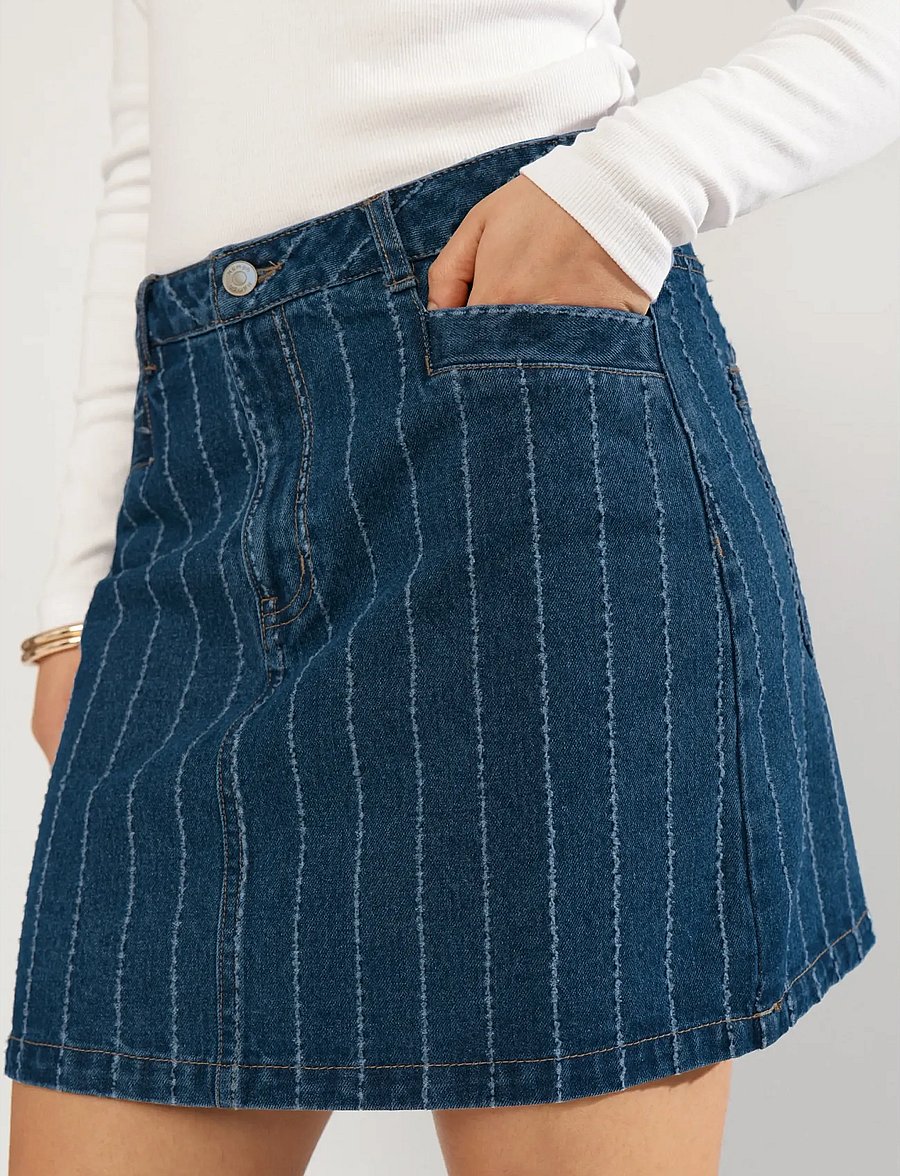 Nümph - NUATLANTA SKIRT - jeansröcke - medium blue denim - 2