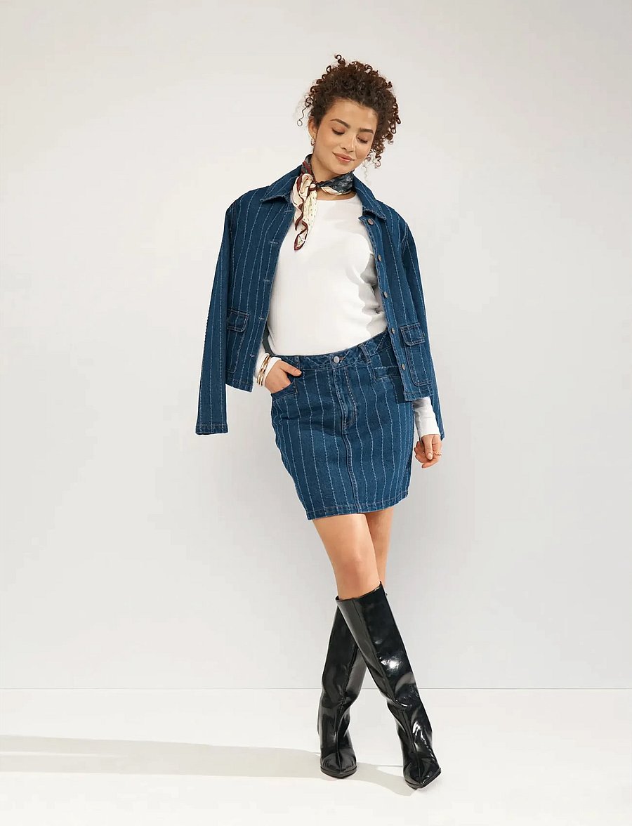 Nümph - NUATLANTA SKIRT - jeansröcke - medium blue denim - 4