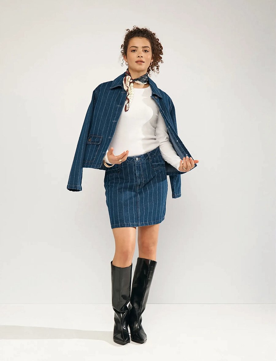 Nümph - NUATLANTA SKIRT - jeansröcke - medium blue denim - 5