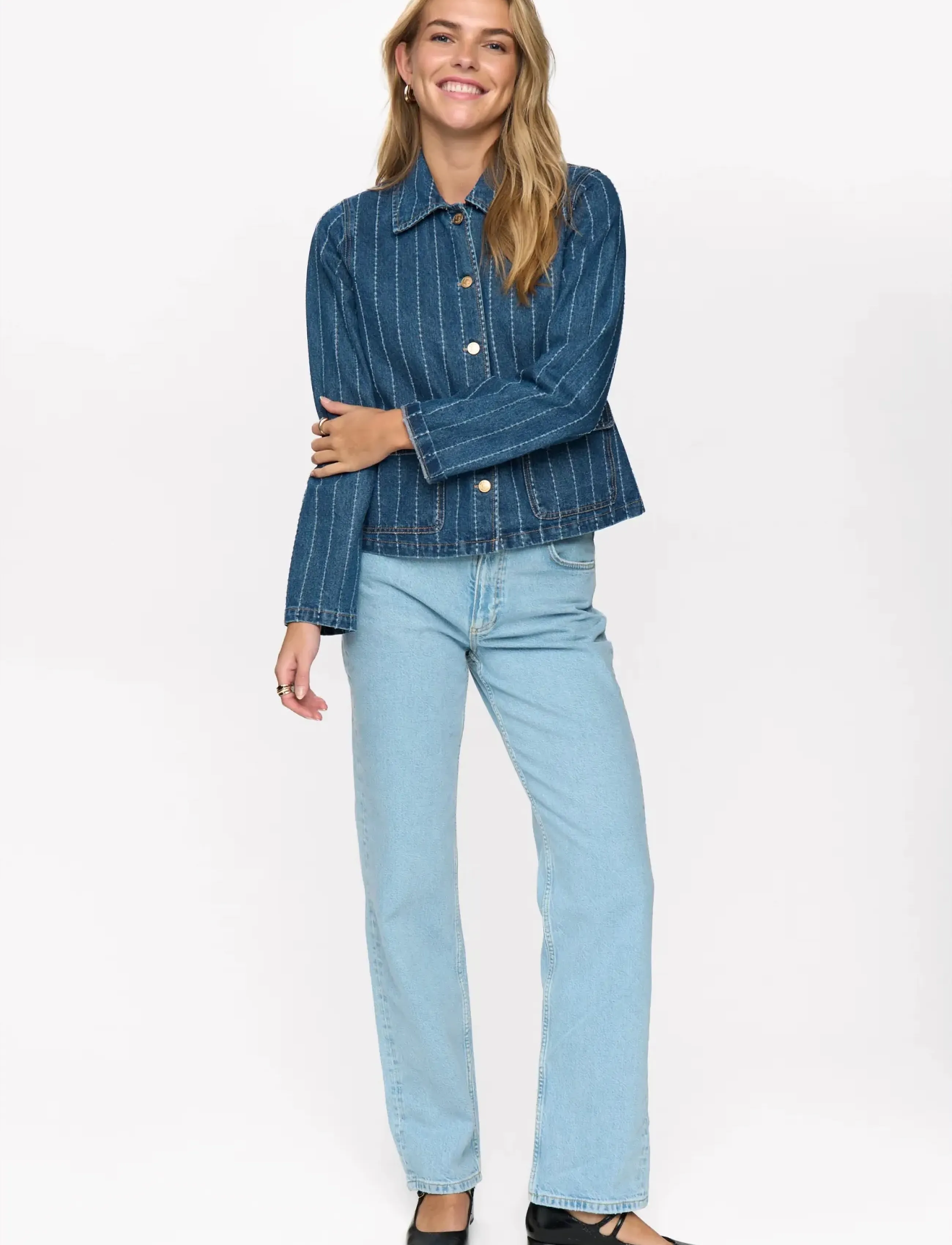 Nümph - NUATLANTA JACKET - frühlingsjacken - medium blue denim - 4