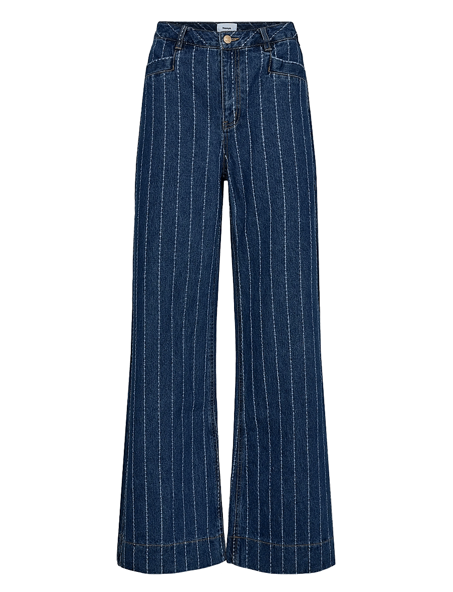 Nümph - NUATLANTA HIGH RISE JEANS - pantalons larges - medium blue denim - 0