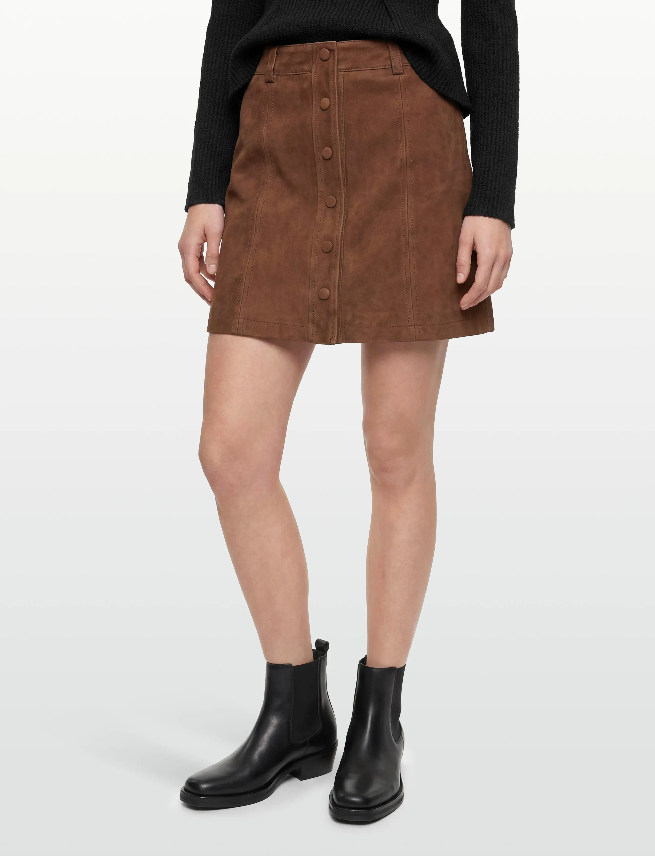 Nümph - NUJIGGA SUEDE SKIRT - lædernederdele - emperador - 3