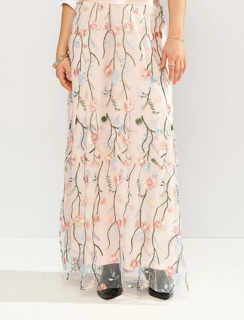 Nümph - NUCORALINA SKIRT - maxi röcke - mangano calcite - 3