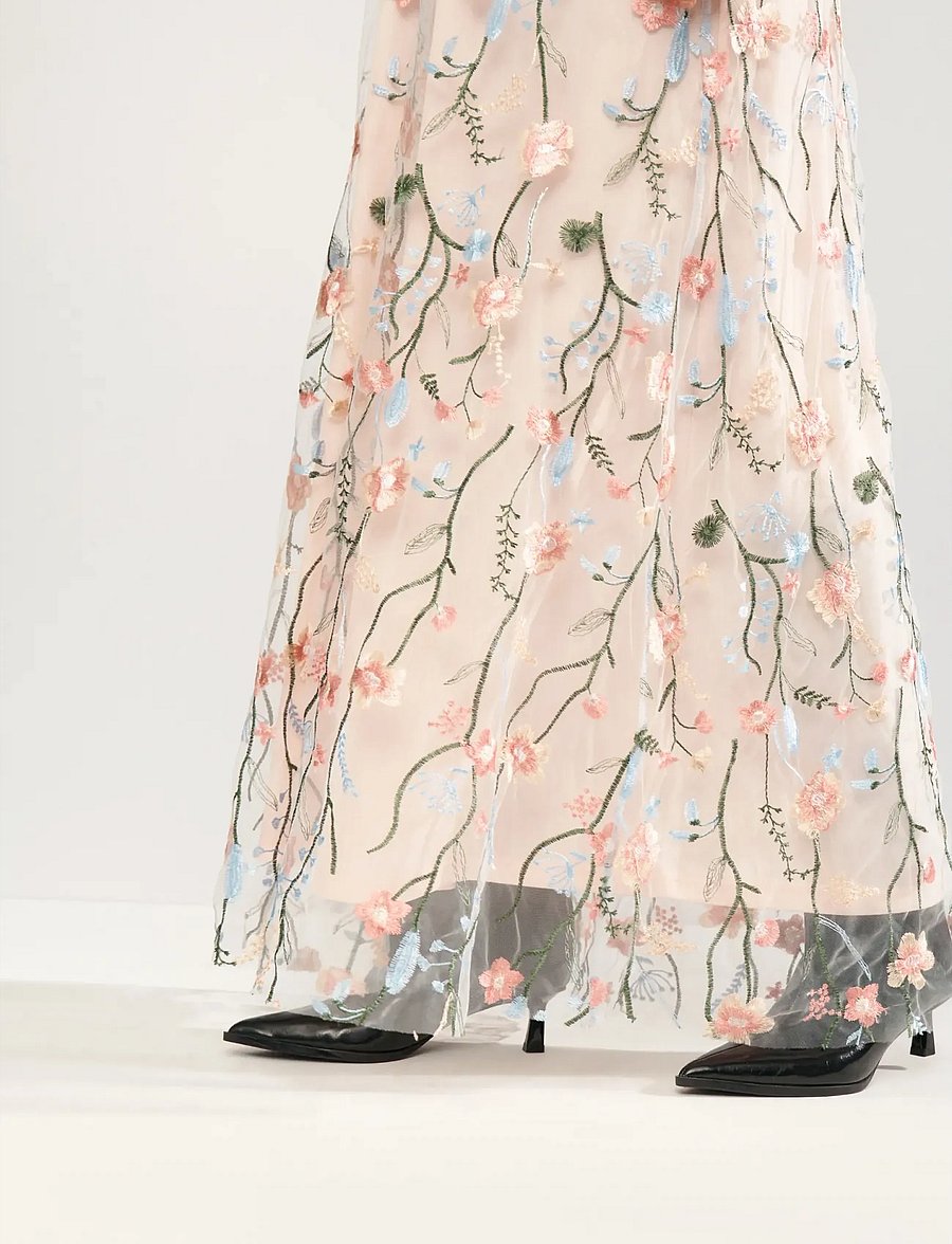 Nümph - NUCORALINA SKIRT - maxi röcke - mangano calcite - 5