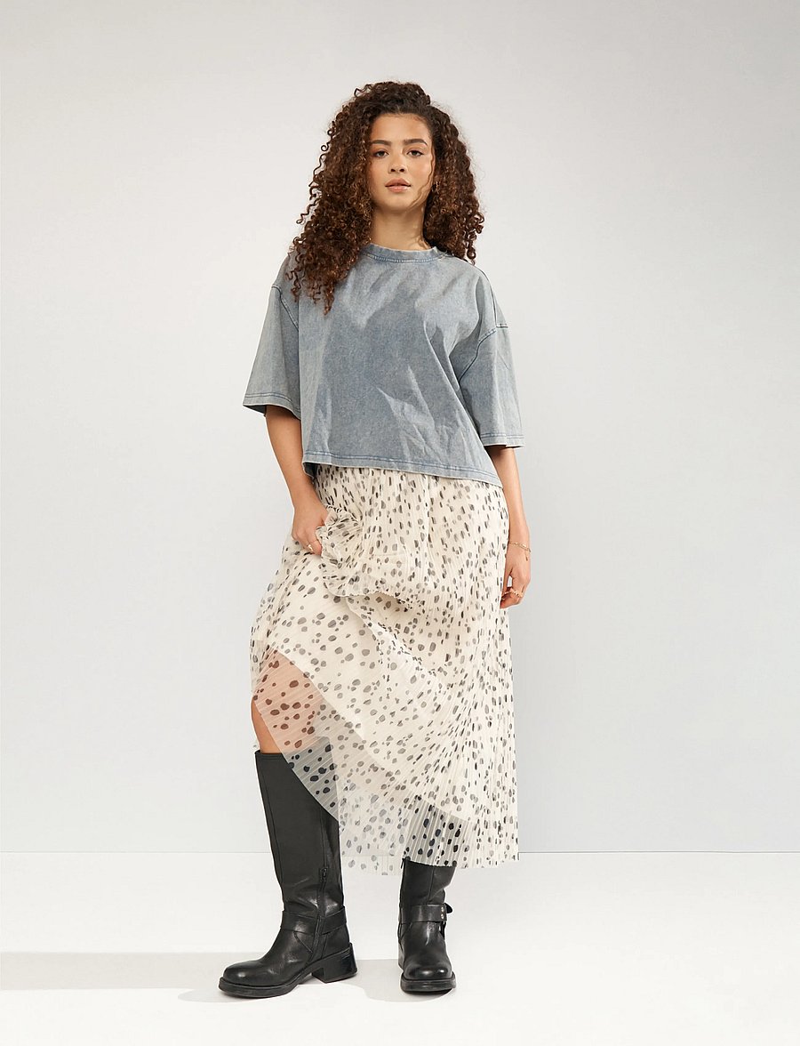 Nümph - NUDALMA MESH SKIRT - maxi röcke - pristine - 0