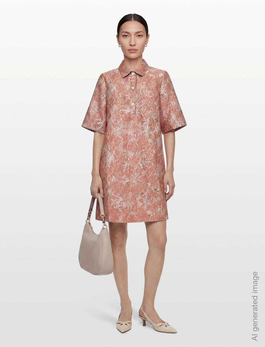 Nümph - NUJACKIE DRESS - skjortklänningar - peony - 0