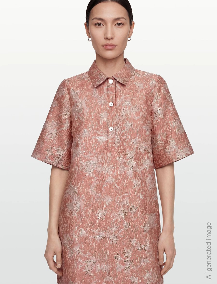 Nümph - NUJACKIE DRESS - skjortklänningar - peony - 3