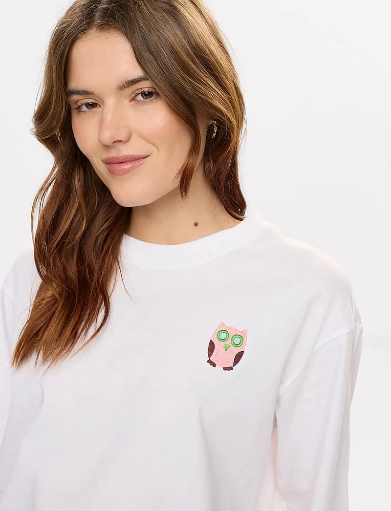 Nümph - NUOLINA T-SHIRT - t-särgid - bright white - 4