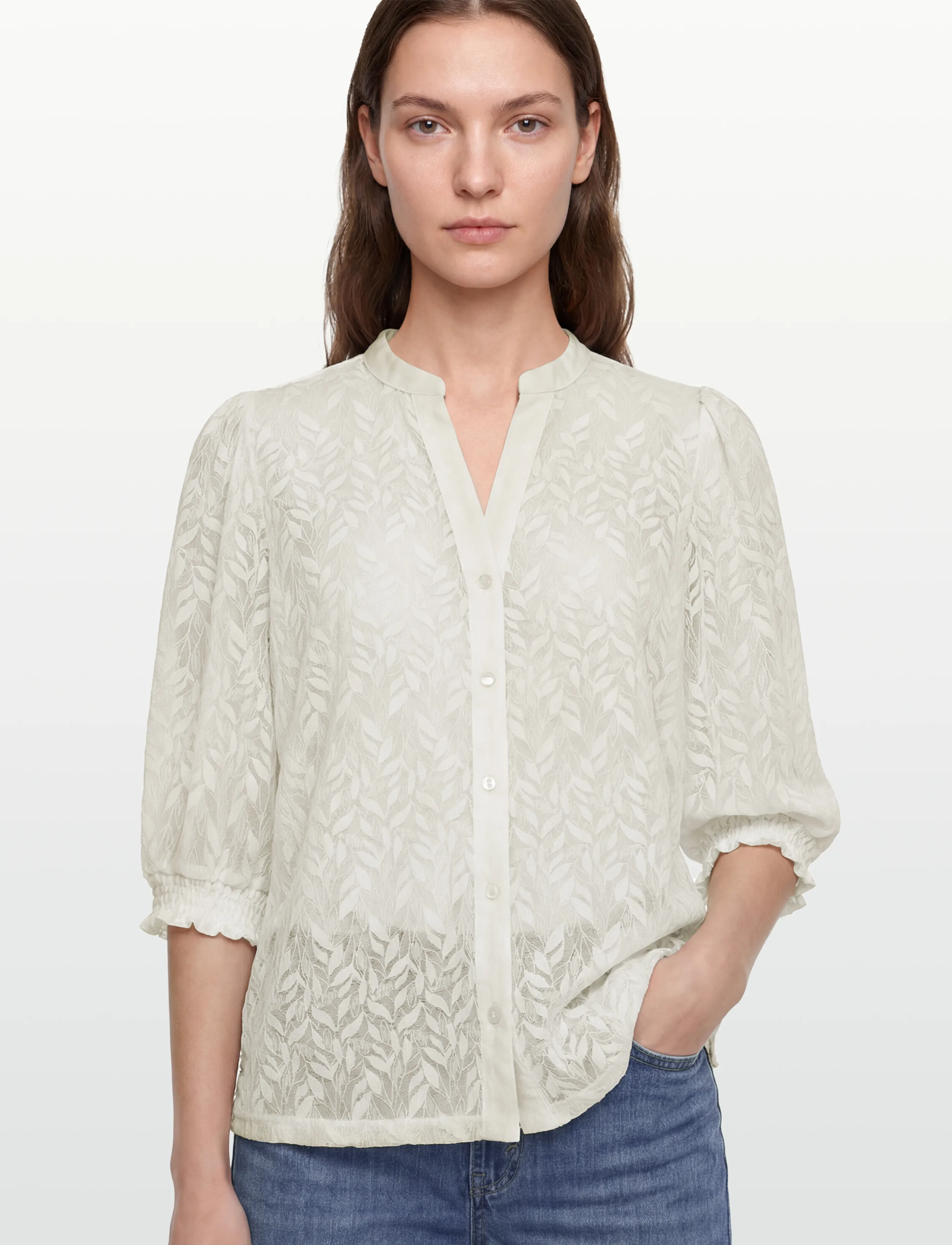 Nümph - NULEVINA SHIRT - bluzki krotkim rekawem - pristine - 3