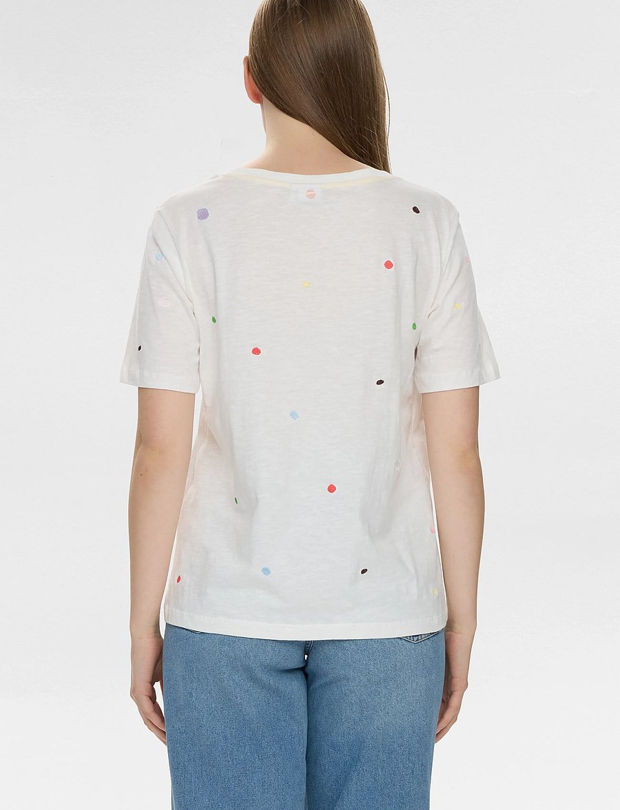 Nümph - NUDELORA T-SHIRT - GOTS - t-särgid - cloud dancer - 0