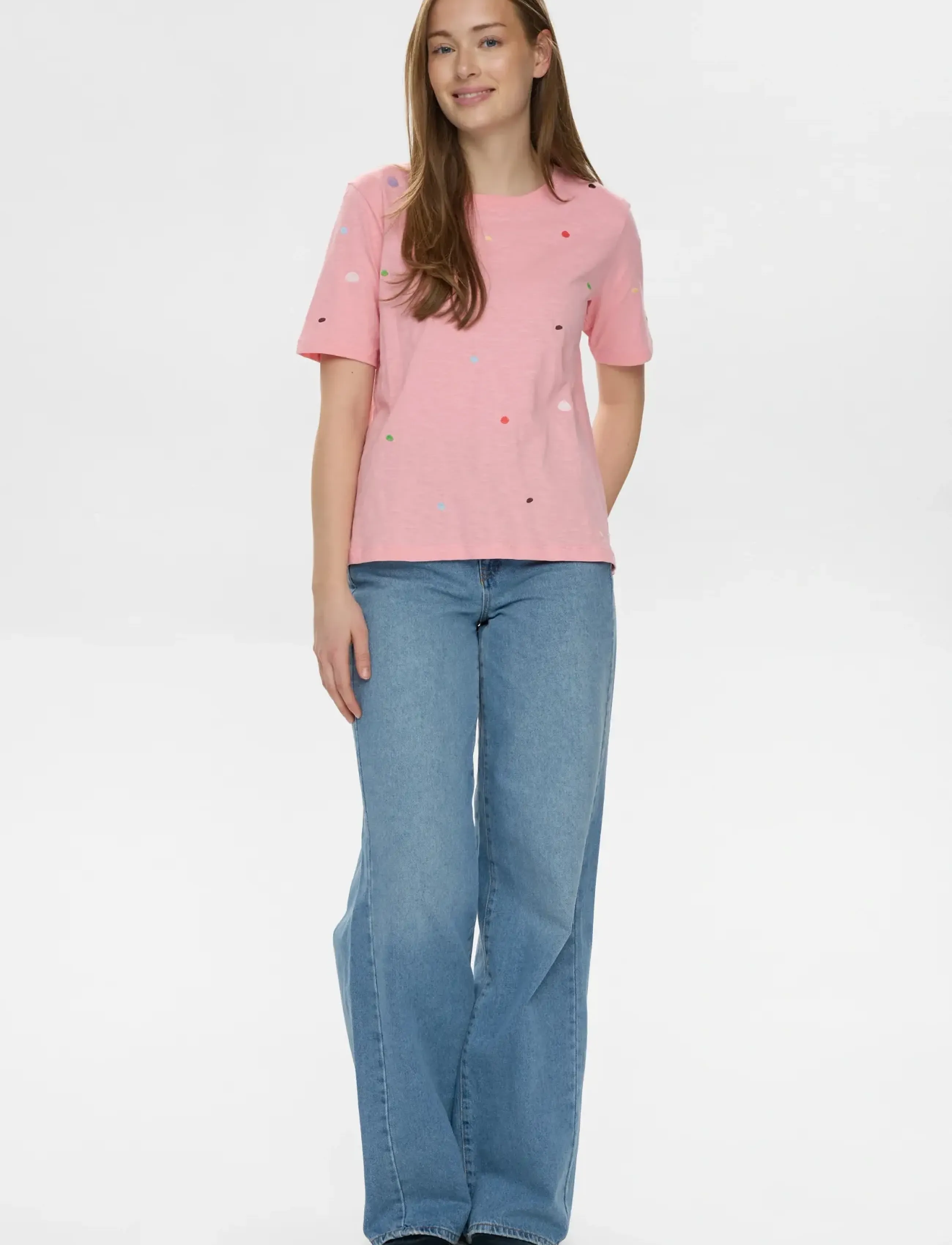 Nümph NUDELORA T-SHIRT - GOTS - T-Shirts & Tops - PEONY / pink/rose