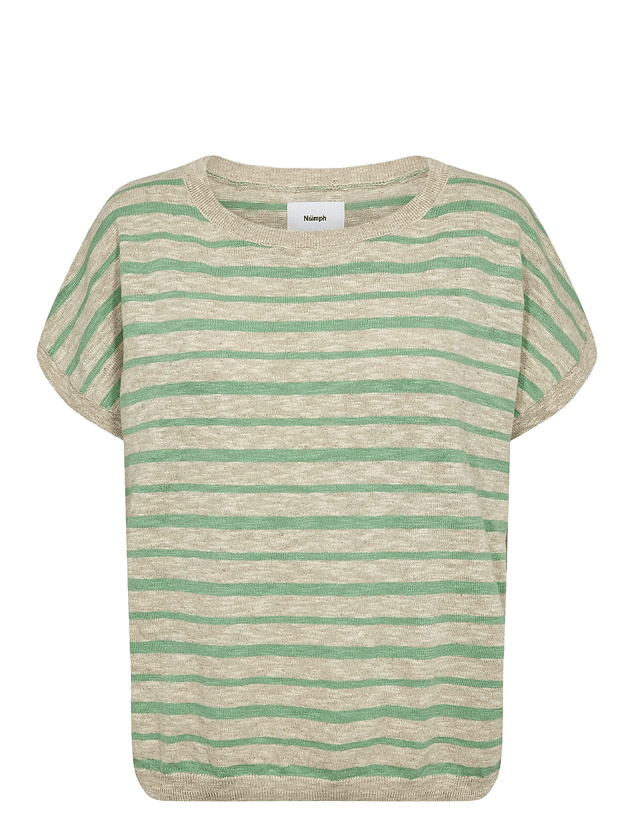 Nümph - NUKIKI BOATNECK PULLOVER - t-shirts - absinthe green - 1