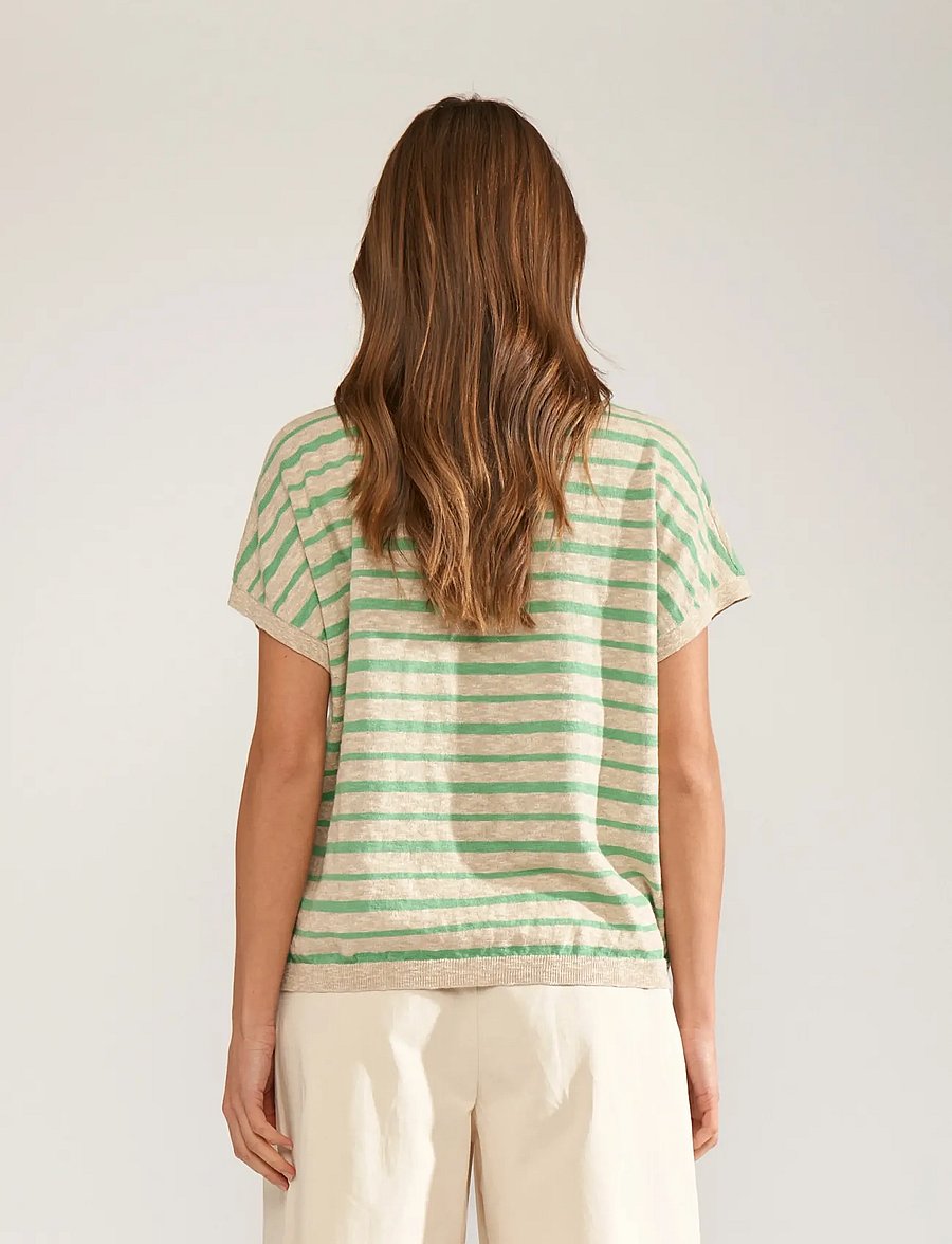 Nümph - NUKIKI BOATNECK PULLOVER - t-shirts - absinthe green - 0