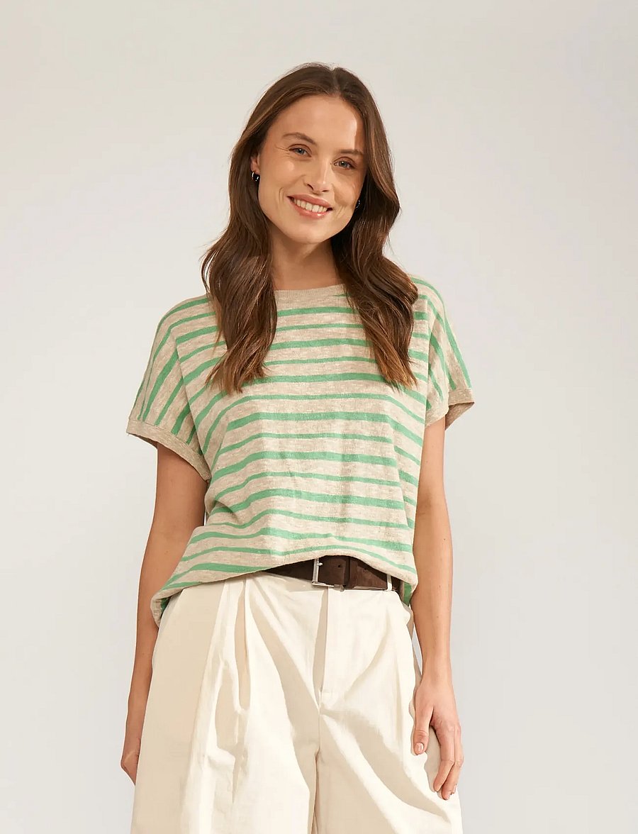 Nümph - NUKIKI BOATNECK PULLOVER - t-shirts - absinthe green - 3