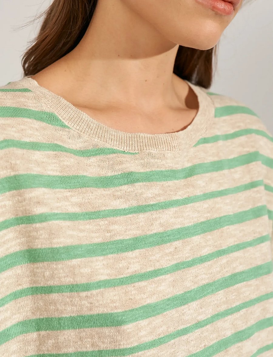 Nümph - NUKIKI BOATNECK PULLOVER - t-shirts - absinthe green - 4