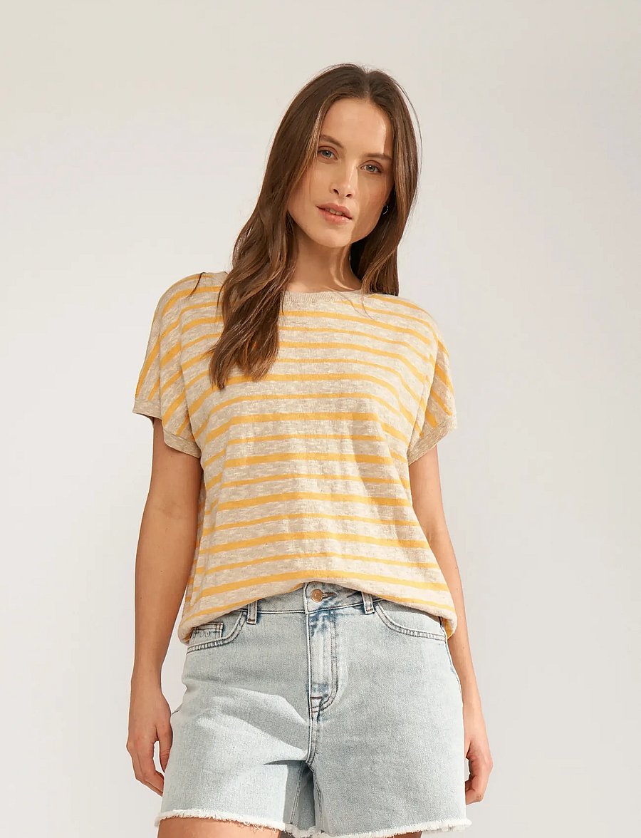 Nümph - NUKIKI BOATNECK PULLOVER - t-shirts - marigold - 0