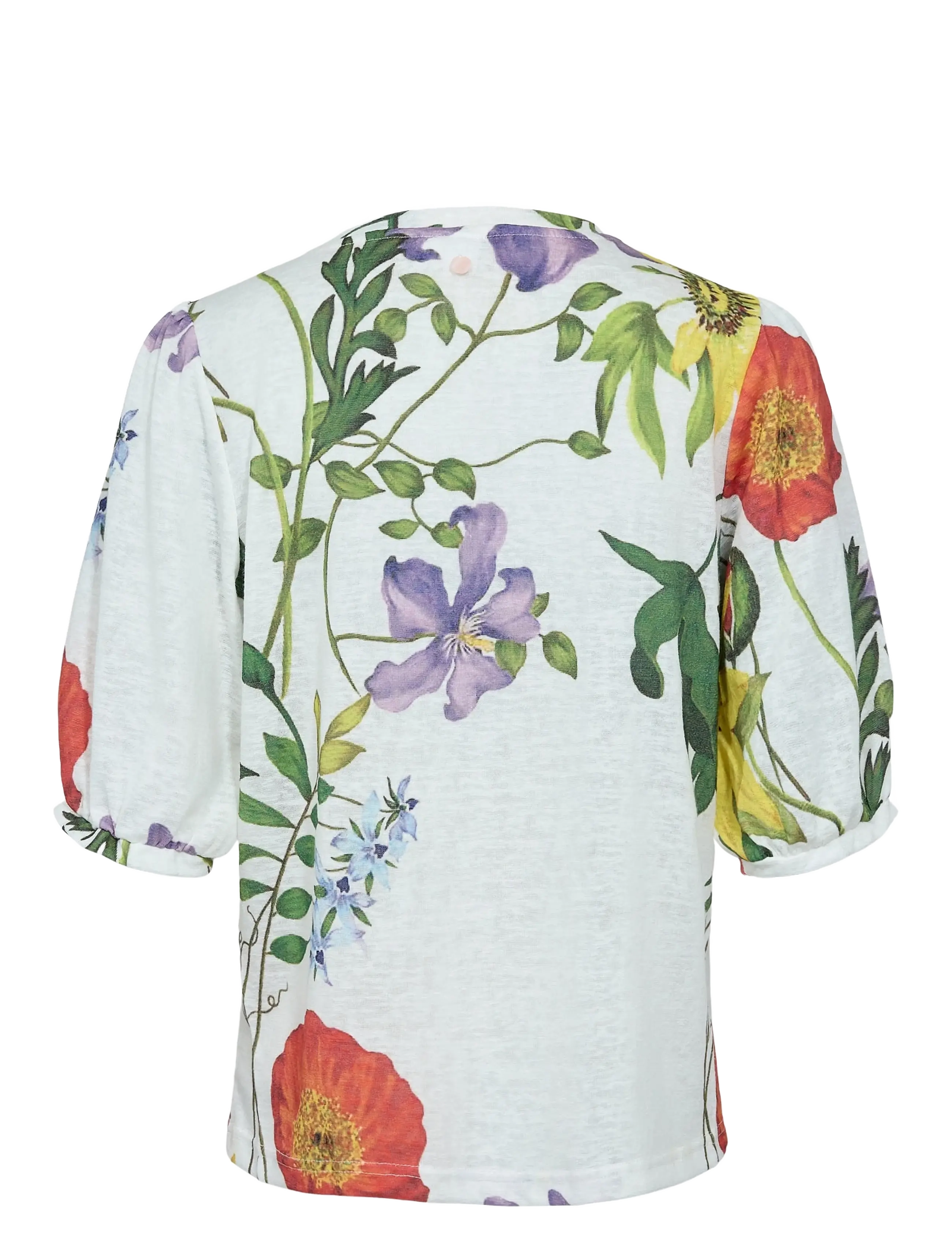 Nümph - NUBELISA SS BLOUSE - kurzämlige blusen - cloud dancer - 2