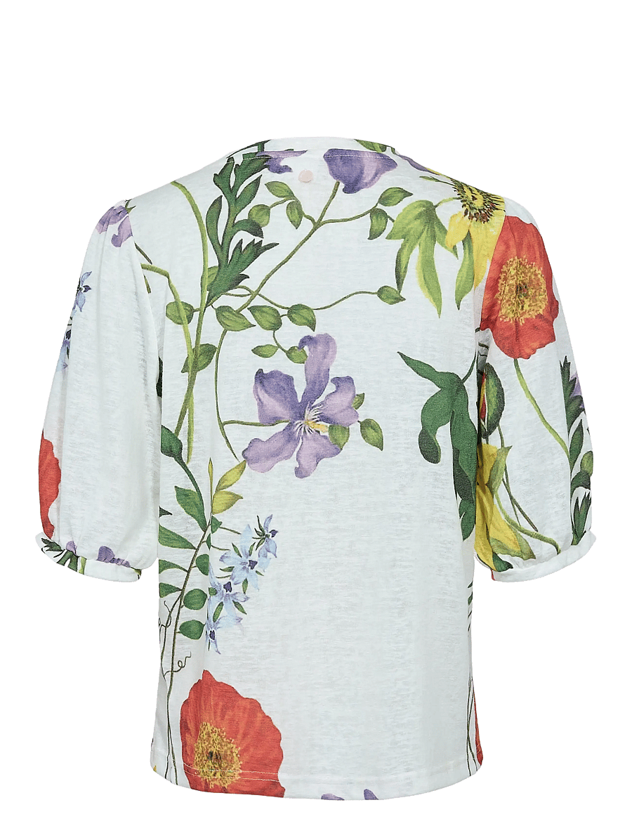 Nümph - NUBELISA SS BLOUSE - kurzärmelige blusen - cloud dancer - 2